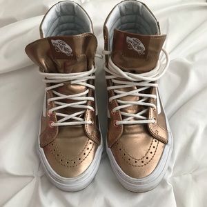 Vans rose gold high tops